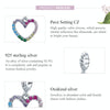 S925 Sterling Silver Rainbow Heart Pendant DIY Bracelet Necklace Accessories