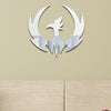 Acrylic Spreading Wings Bird Mirror Stereoscopic Wall Stickers Home Decoration Soft Mirror(Silver)