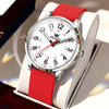 OLEVS 9953 Women Simple Silicone Strap Waterproof Quartz Watch(Red)