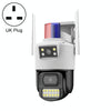 Dual Lens 2MP WiFi CCTV Security Camera - Outdoor PTZ IP Camera (UK Plug)