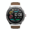 BM01 1.45 inch Leather Band IP68 Waterproof Smart Watch Support Bluetooth Call / NFC(Silver)