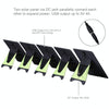 HAWEEL 5 PCS 20W Monocrystalline Silicon Solar Power Panel Charger, with USB Port & Holder & Tiger Clip, Support QC3.0 and AFC(Black)