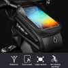 WHEEL UP Hard Shell Bicycle Bag Front Beam Bag Mountain Bike mobile Phone Touch Screen Tube Bag Riding Equipment(White reflective models)