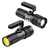 XHP160 Telescopic Zoom Searchlight Double-head Portable Outdoor Patrol LED Digital Flashlight