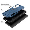 For Samsung Galaxy A25 5G Armor MagSafe Holder PC Hybrid TPU Phone Case(Dark Blue)