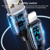 USAMS US-SJ543 U78 8 Pin Aluminum Alloy Digital Display Charging Data Cable, Length: 1.2m (White)