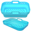 For Ninja DZ201 Air Fryer Silicone Mat Foldable Reusable Basket Tray(Blue)