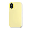For iPhone XS Max Skin Feeling Jelly Series TPU + PC Full Coverage Phone Case(Yellow)