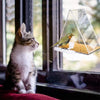 Acrylic Bird Cage, Transparent Triangle Feeder, Small Birds