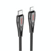 hoco U133 Type-C / USB-C to 8 Pin Braided PD Fast Charging Data Cable, Length:1.2m(Black)