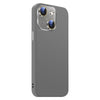 For iPhone 14 Nano Lens Cover Liquid Silicone Phone Case(Titanium Gray)