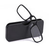 TR90 Pince-nez Reading Glasses Presbyopic Glasses with Portable Box, Degree:+2.50D(Black)