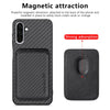 For Samsung Galaxy A36 5G Carbon Fiber Leather Card Magsafe Phone Case(Black)