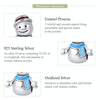 S925 Sterling Silver Pendant Mr Snowman Beads DIY Bracelet Necklace Accessories