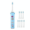 USB Charging Fully Automatic Ultrasonic Cartoon Children Electric Toothbrush, Color: Blue with 8 Heads