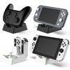 Game Console Handle Stand Charger For Nintendo Switch/Switch Oled/Switch Lite(White)