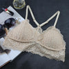 Camisole Female Wrapped Chest Tube Top Underwear Sexy Lace Gathered Base Bra with Chest Pad, Size:One Size(Blue)