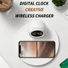 K22T 15W Multifunctional Rotatable Clock Night Light Wireless Fast Charger, Color: White