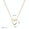 Fashion Necklace Heart Design Hollow Simple Necklace(gold)