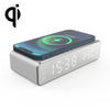 W258 With Clock / Temperature Display Desktop Phone / Earphone Wireless Charging(5W Silver)