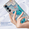 For Samsung Galaxy S25+ 5G IMD Double Piece Simple Fresh Shockproof Phone Case(Blue Butterfly)