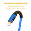 ENKAY ENK-CB203 Cloth Weaving Thread USB to 8 Pin Data Transfer Charging Cable(Blue)