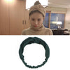 Women Temperament Knitting Cross Shape Hair Band(Green)