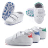 D0735 PU Leather Soft Soled Slip-On Baby Walking Shoes, Size: 13cm(Bluetail)