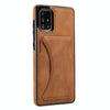 For Samsung Galaxy A71 Ultra-thin Shockproof Protective Case with Holder & Metal Magnetic Function(Brown)