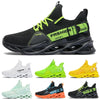 Men Light Breathable Casual Shoes Comfortable Mesh Sneakers Running Shoes, Size: 37(Black Green)