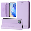 For Samsung Galaxy A22 5G / A22s 5G RC01 Dual-Folded Magnetic Suction RFID Leather Phone Case(Light Purple)
