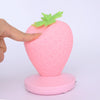 Creative Home LED Silicone Strawberry Night Light USB Rechargeable Bedside Decoration Atmosphere Light(White)