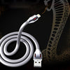 REMAX RC-035i Laser Series 1m 2.1A 8 Pin to USB Data Sync Charger Cable with LED Indicator(White)