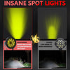 E16 38W 4000LM / 6000K 5 inch Off-road Vehicle Round Work Light(Yellow Light)