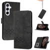 For Samsung Galaxy A56 5G Cubic Skin Feel Flip Leather Phone Case(Black)