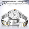 OLEVS 5567 Men Steel Strap Waterproof Quartz Watch(White + Gold)