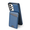 For Samsung Galaxy A52 4G / 5G / A52s 5G Skin Feel Detachable Card Bag Magsafe Phone Case(Blue)