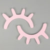 1 Pair Cute Wooden 3D Eyelash Wall Sticker Decor Bedroom Background Wall Sticker(Pink)