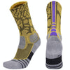 Basketball Stockings Boxing Roller Skating Riding Sports Socks, Size: XL 43-46 Yards(Yellow Purple)