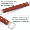 Stainless Steel BBQ Letter Shovel Outdoor Camping BBQ Tools With Bottle Opener Function(Brown)