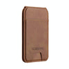 LC.IMEEKE 3-Cards MagSafe RFID Leather Card Bag(Brown)