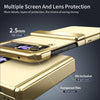 For Samsung Galaxy Z Flip3 5G Integrated AG Frosted Vacuum Plating Phone Case(Gold)