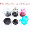 2 PCS Motorcycle Modification Accessories Off-Road Vehicle Large Displacement Straight Pump Transparent Oil Cup Brake Pump Modified Oil Pot(Straight Transparent)