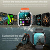 K57 Pro 1.96 Inch Bluetooth Call Music Weather Display Waterproof Smart Watch, Color: Black Leather