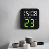 Simple Temperature Display Clock Three Alarm Clock Porch Wall Clock(Orange Lamp)