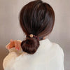 Hair High Elastic Rubber Band Rhinestone Rope Hair Ring Hair Accessories(Deep Coffee)