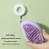 Pet Shower Brush with Shampoo Dispenser, Blue, Fine Bristles
