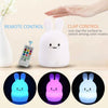 Rabbit Silicone Pat Night Light Children Gift Color Changing Lamp, Specification: No Battery