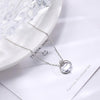 S925 Sterling Silver Clear Spring Water Necklace Valentine Day Accessories(White Gold)