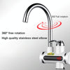 220V Kitchen Tankless Water Heater Instant Electric Faucet Electric Heater Tap with Temperature Display(Water from below)